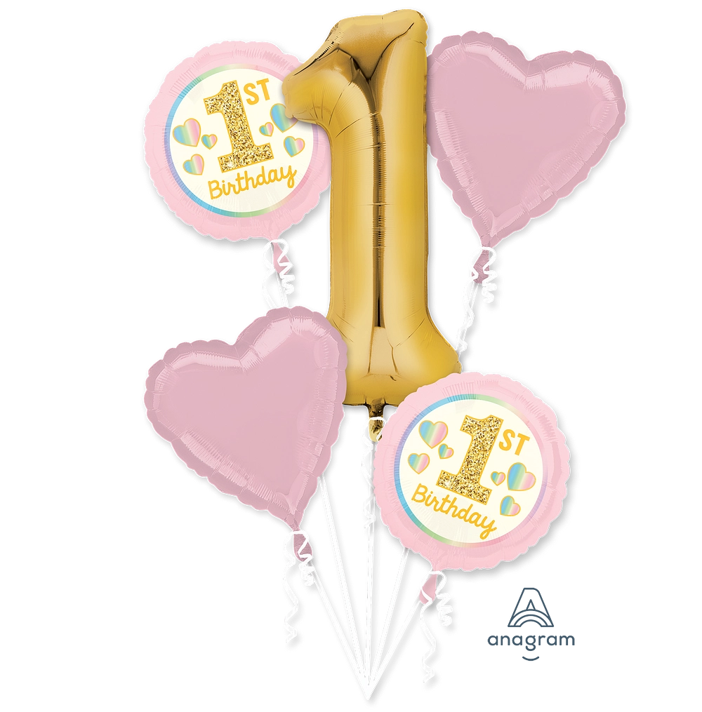 1st Birthday Pink & Gold Bouquet