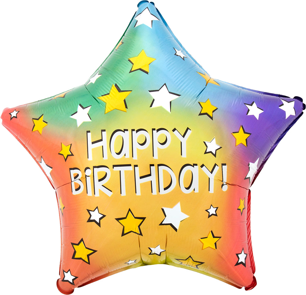 Happy Birthday - Rainbow Star