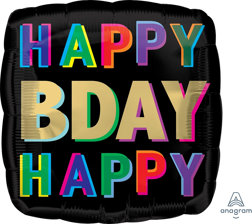 Happy Birthday - Offset Letters