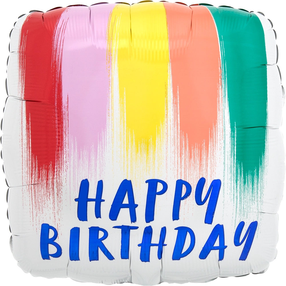 Happy Birthday - Paint Stripes