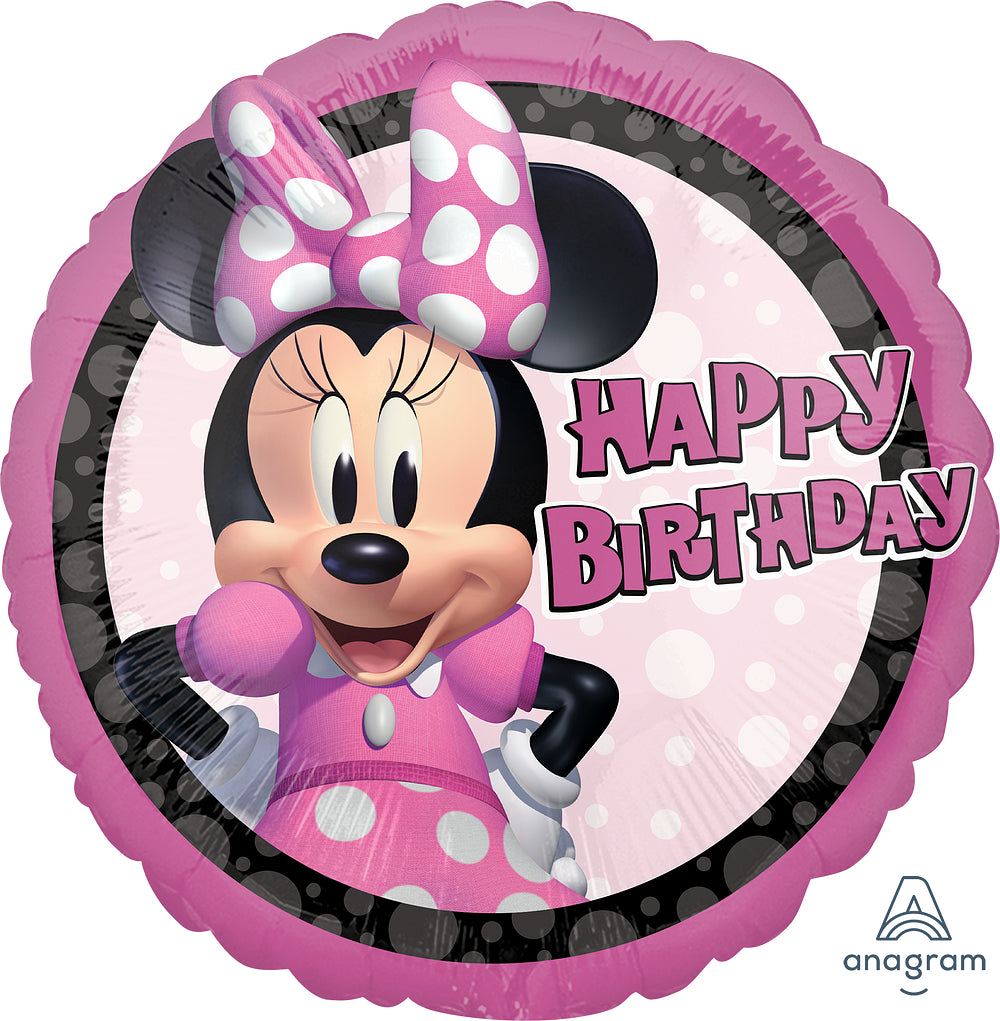 17" Happy Birthday Minnie Mouse Foil Balloon