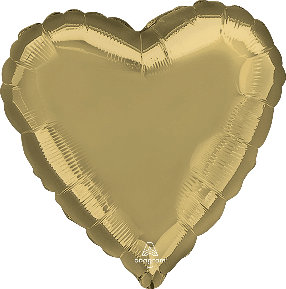 17" White Gold Heart Foil