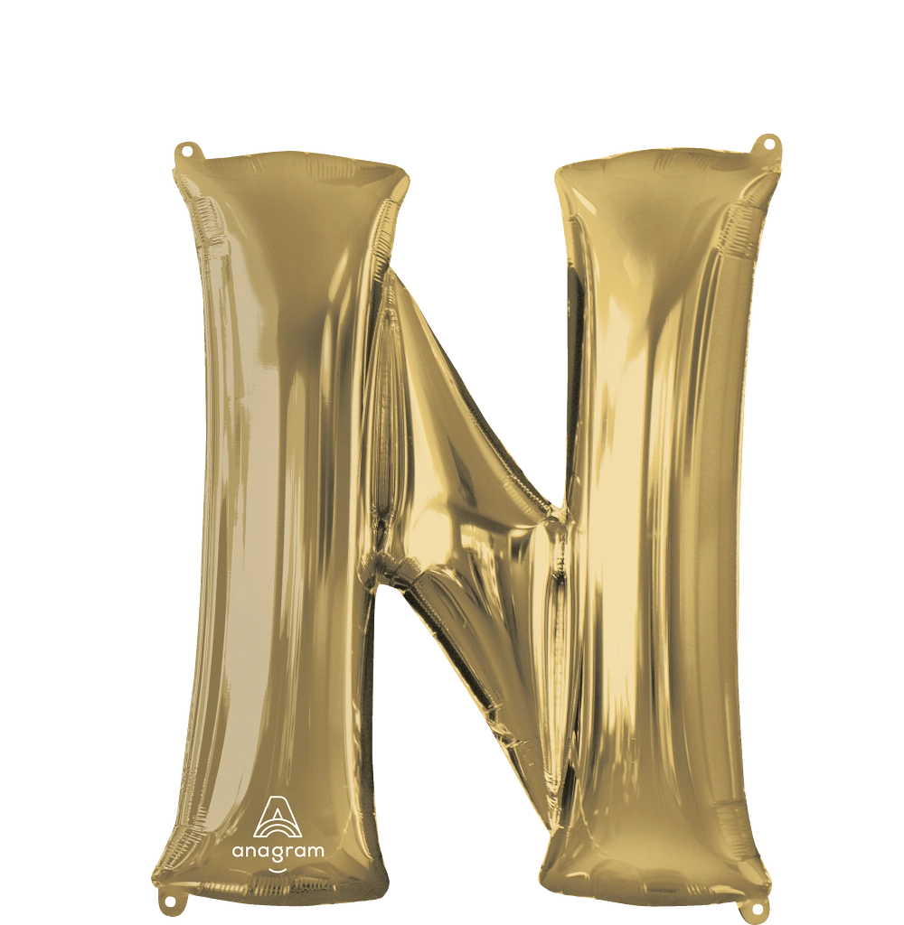 Large White Gold Letters