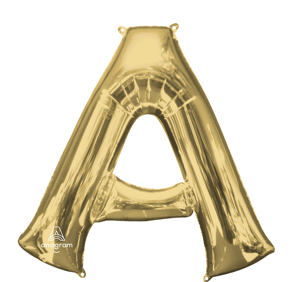 Large White Gold Letters