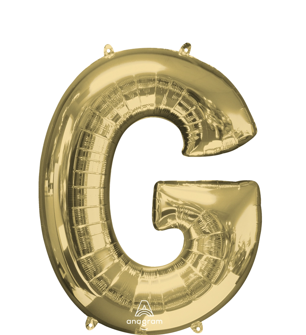 Large White Gold Letters