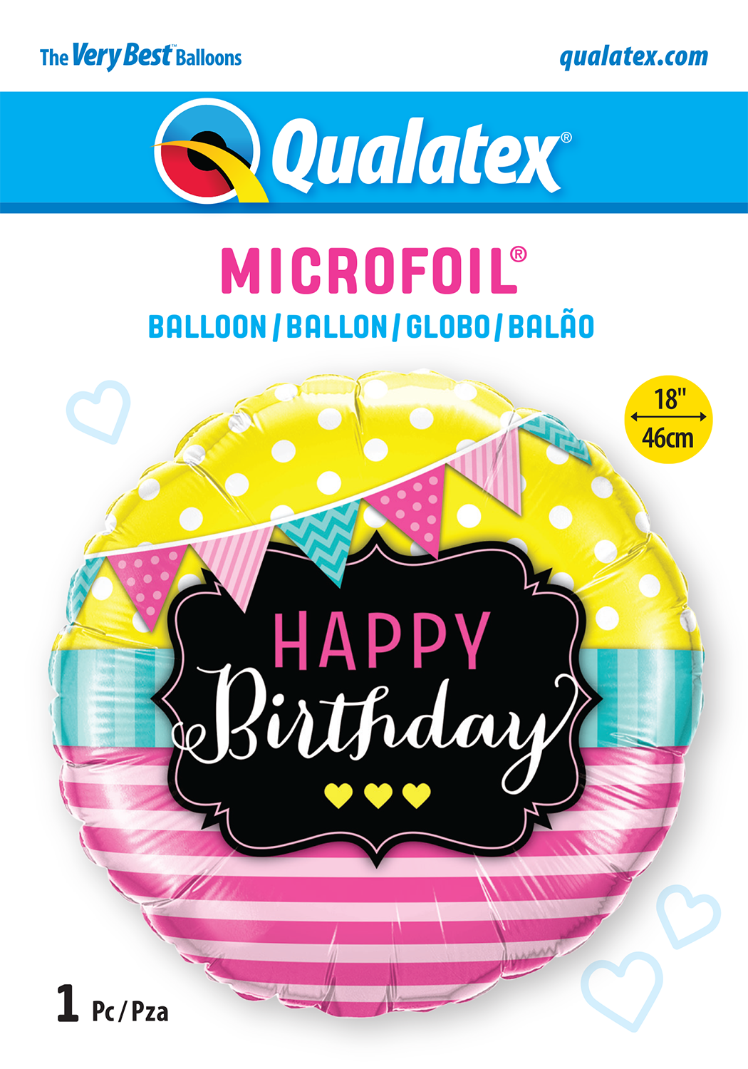 Happy Birthday - Pennants, Dots & Stripes