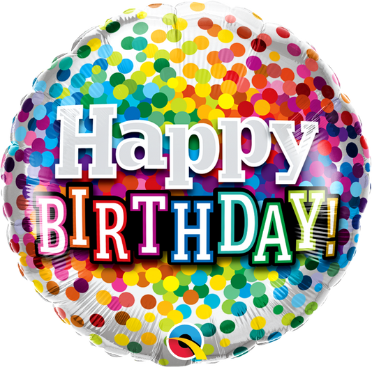 Happy Birthday - Rainbow Confetti