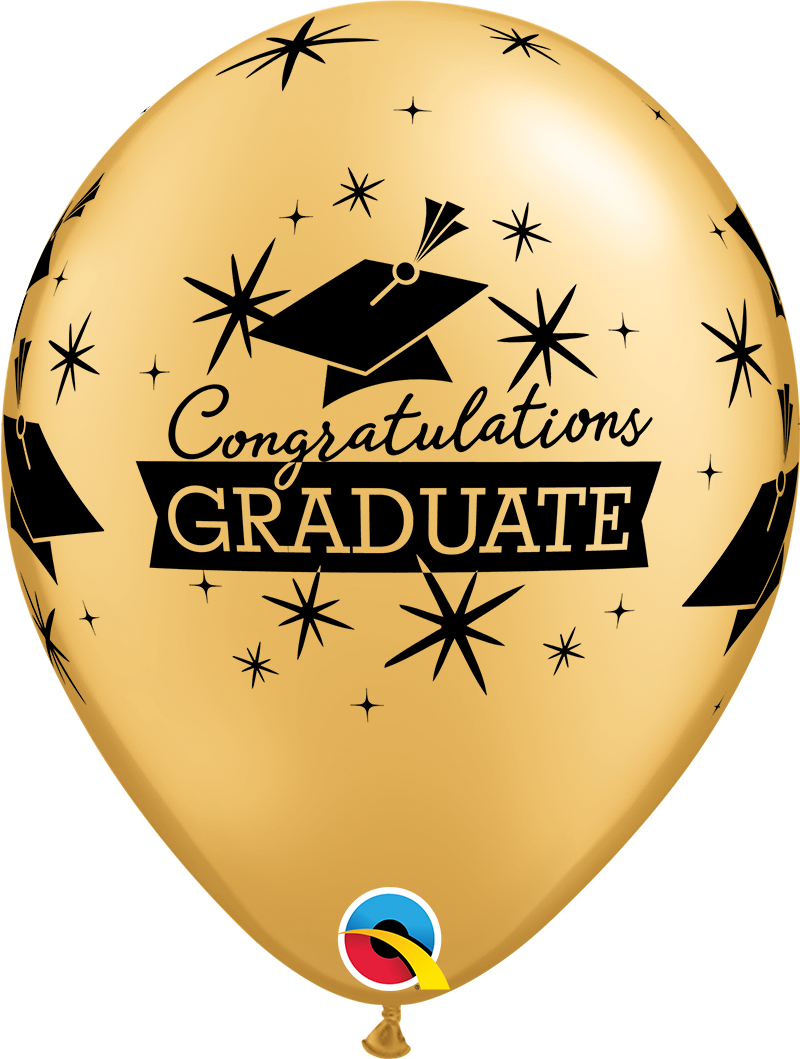 11" Latex - Congratulations Graduate Caps