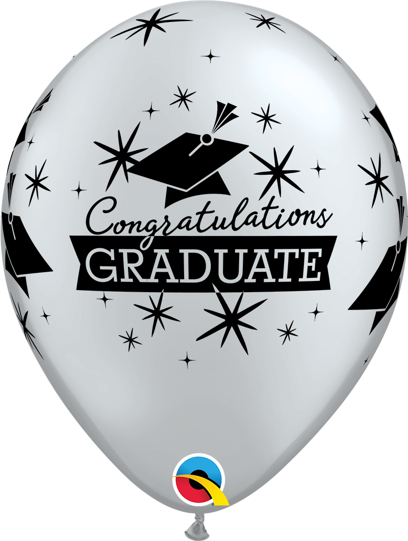 11" Latex - Congratulations Graduate Caps