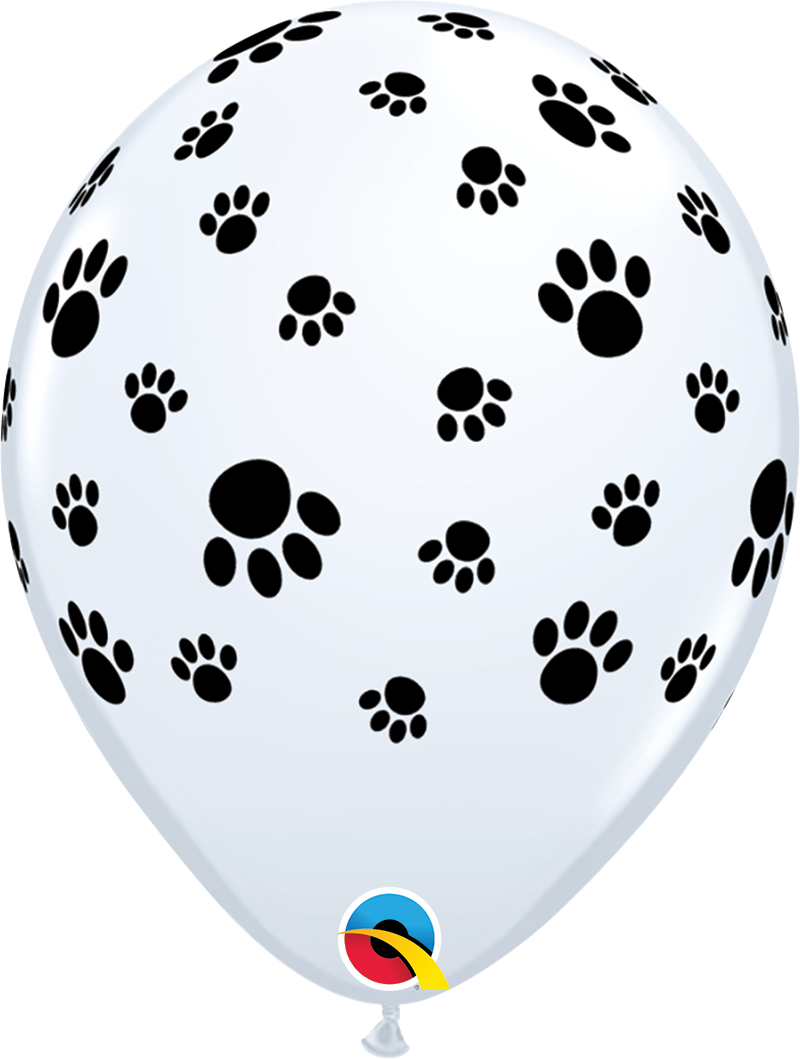 11" Latex - Paw Prints