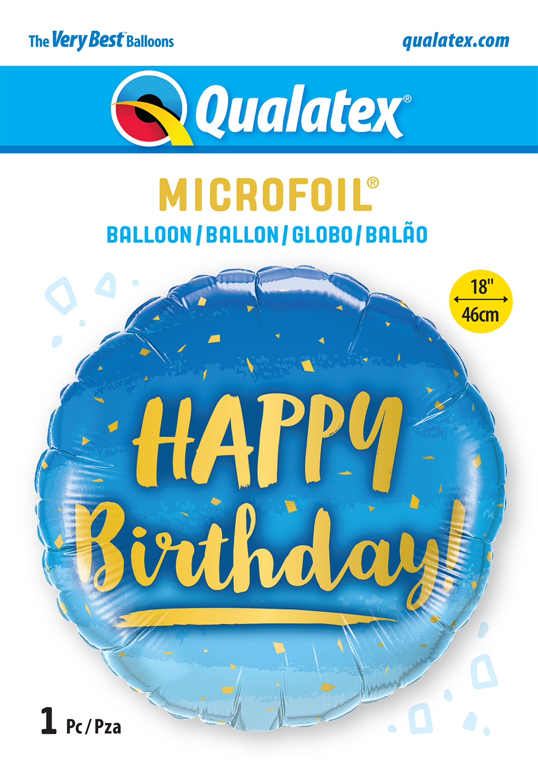 Happy Birthday - Gold & Blue