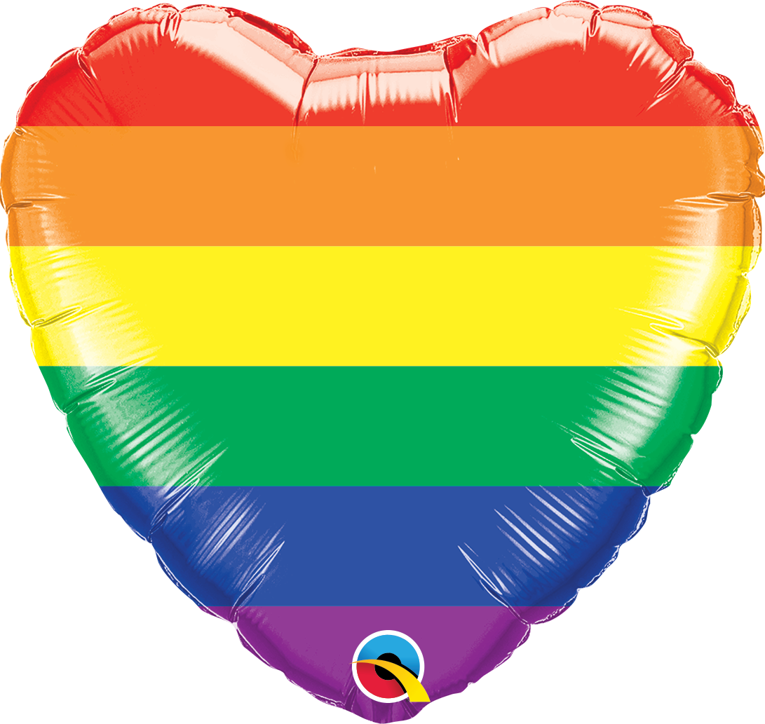 Rainbow Stripes Heart