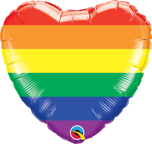 Rainbow Stripes Heart