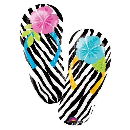 Flip Flops - Zebra Pattern - SuperShape