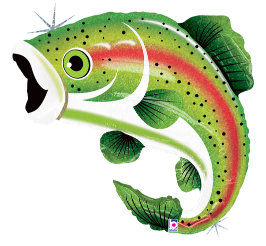 29" Rainbow Trout SuperShape Foil Balloon