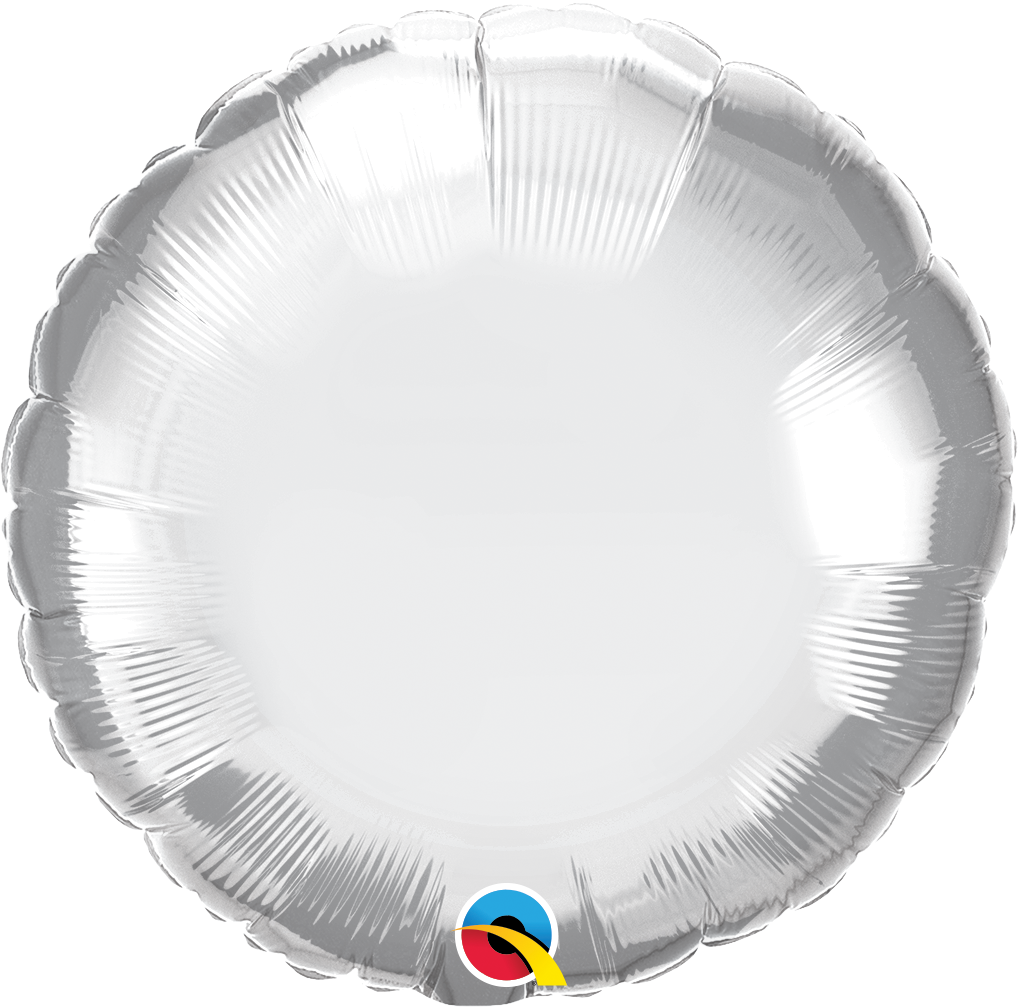 20" Chrome Silver Circle Foil