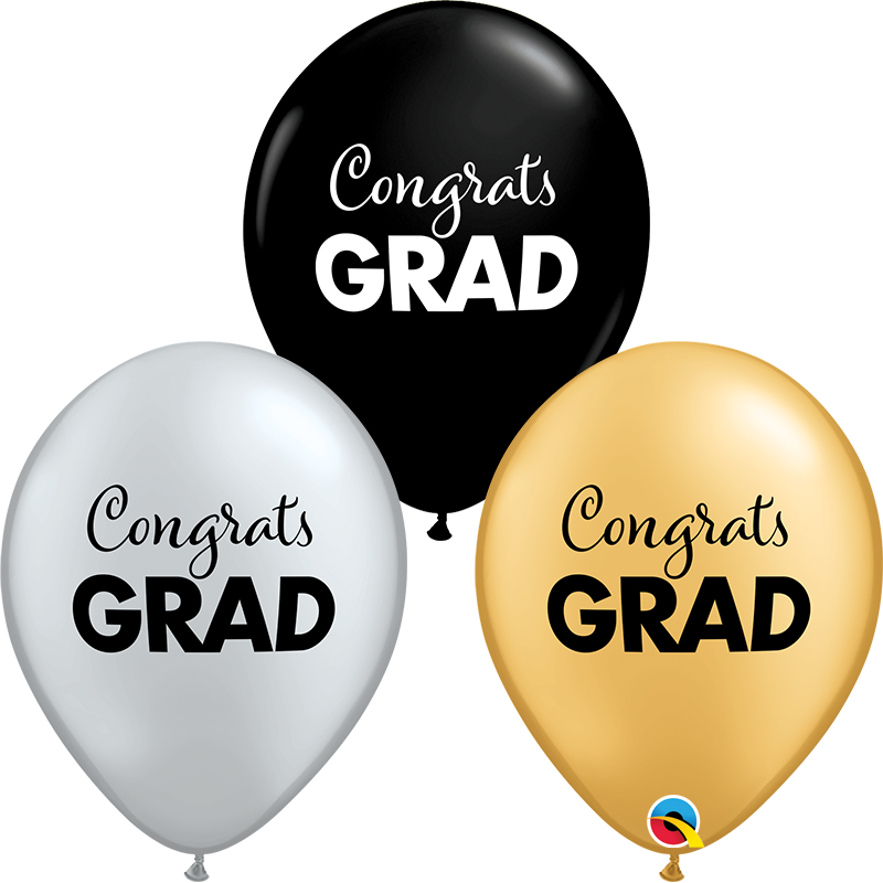11" Latex - Simply Congrats Grad