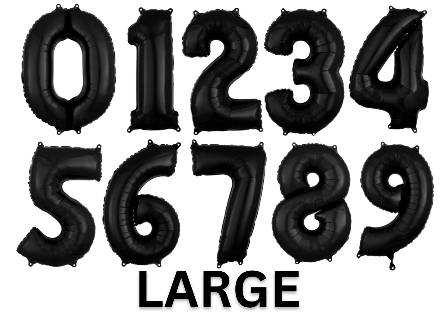 34" Large Black Numbers
