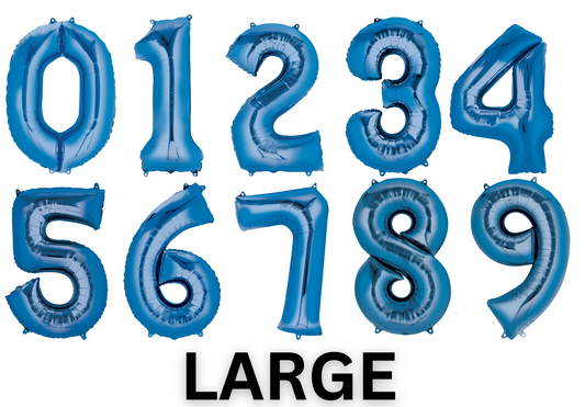 Large 34" Blue Numbers