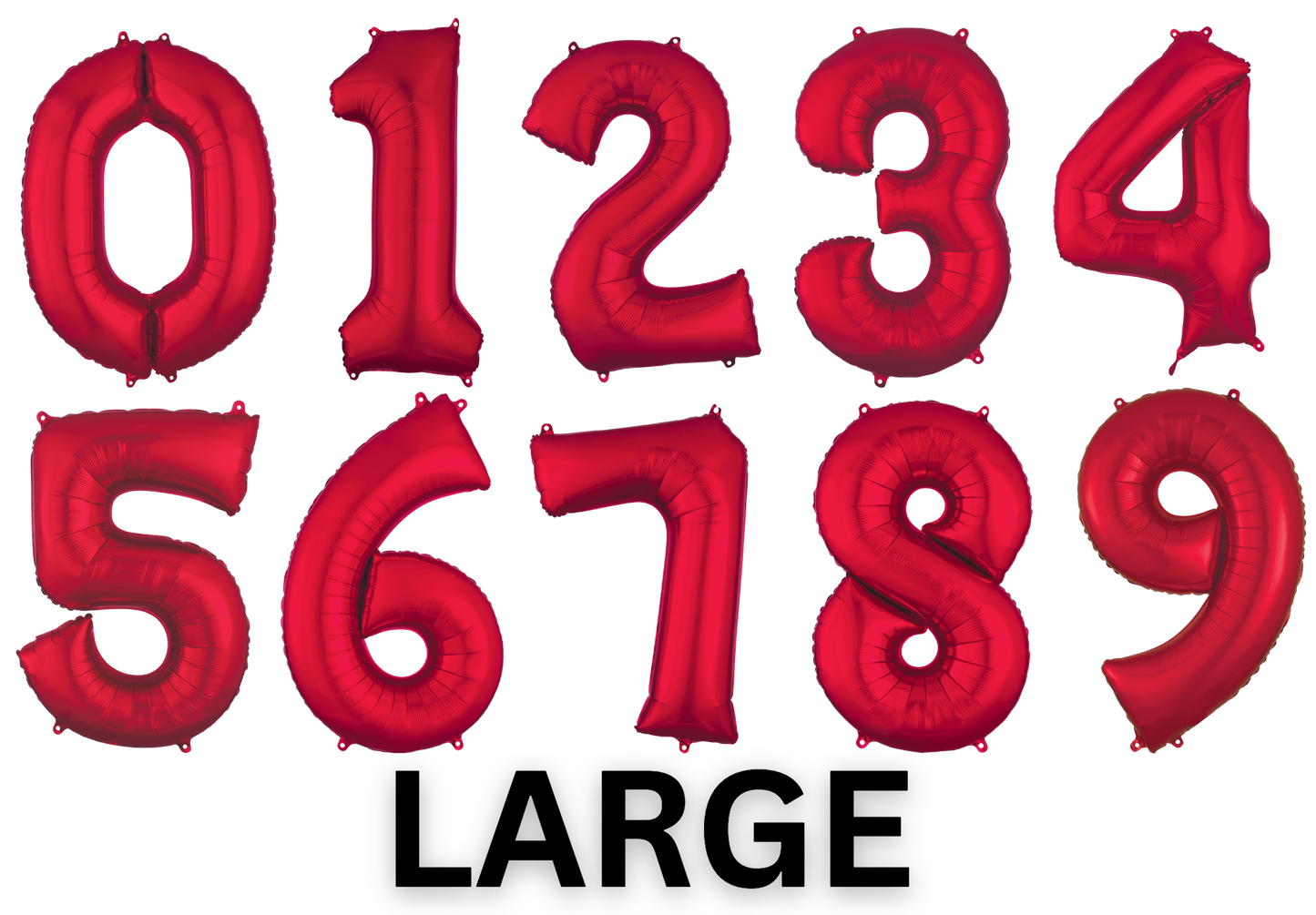 34" Large Red Numbers