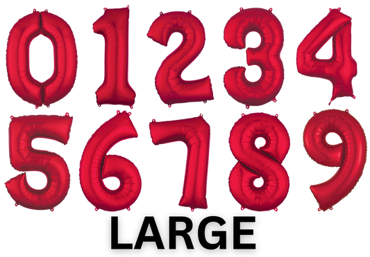 34" Large Red Numbers
