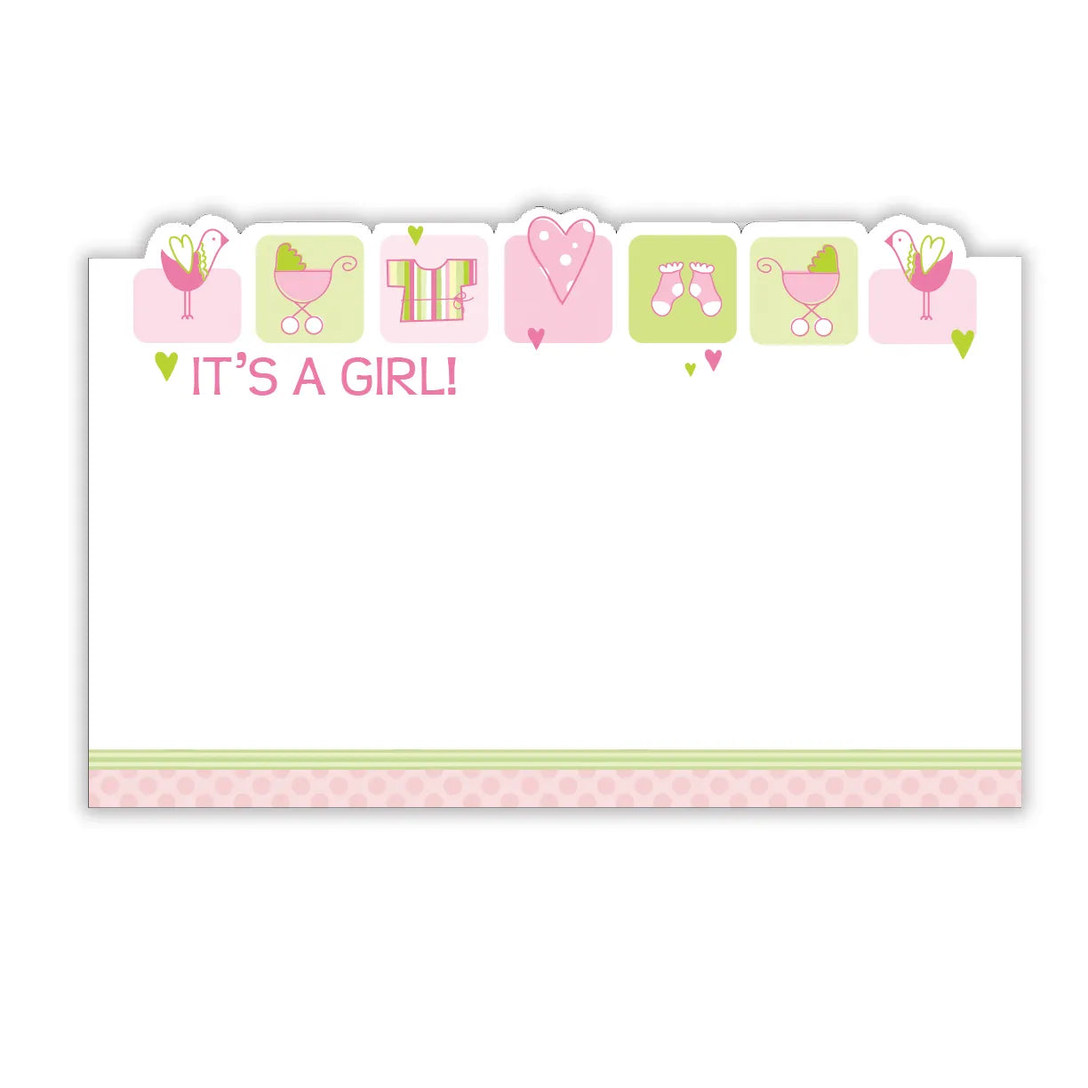 It's A Girl Enclosure Card