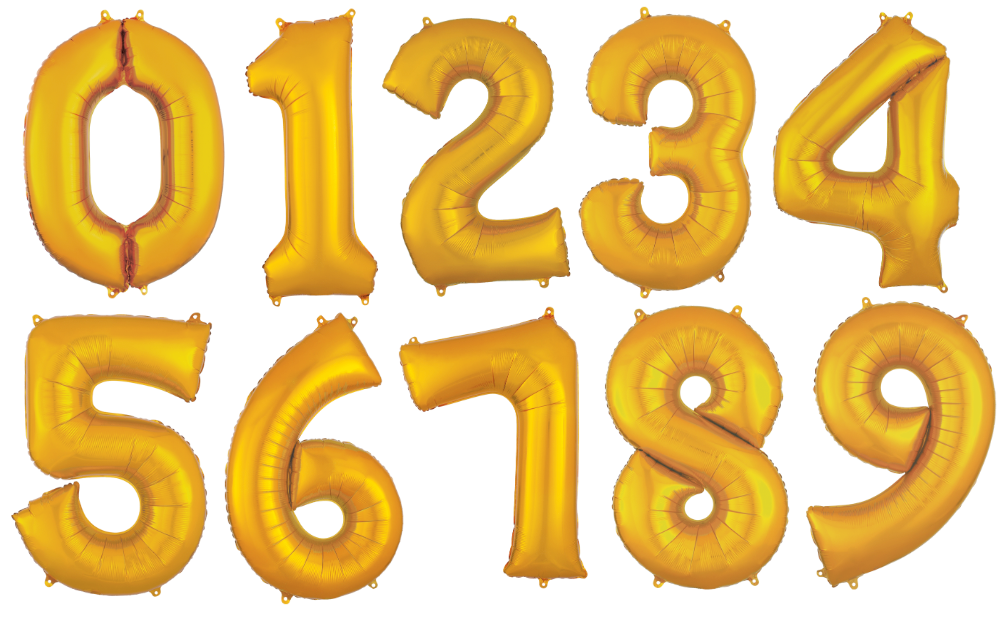 26" Midsize Traditional Gold Numbers