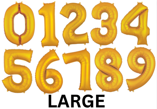 34" Large Traditional Gold Numbers
