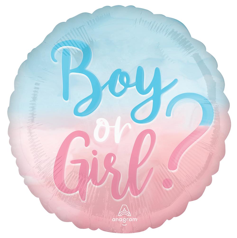 17" Boy or Girl Gender Reveal Foil Balloon