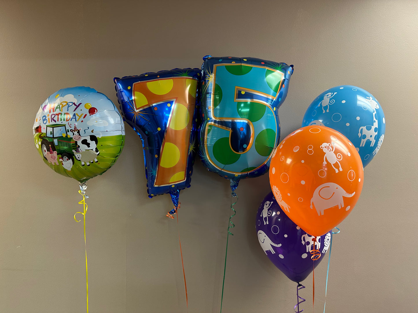 20" Colorful Jr Numbers Foil Balloon