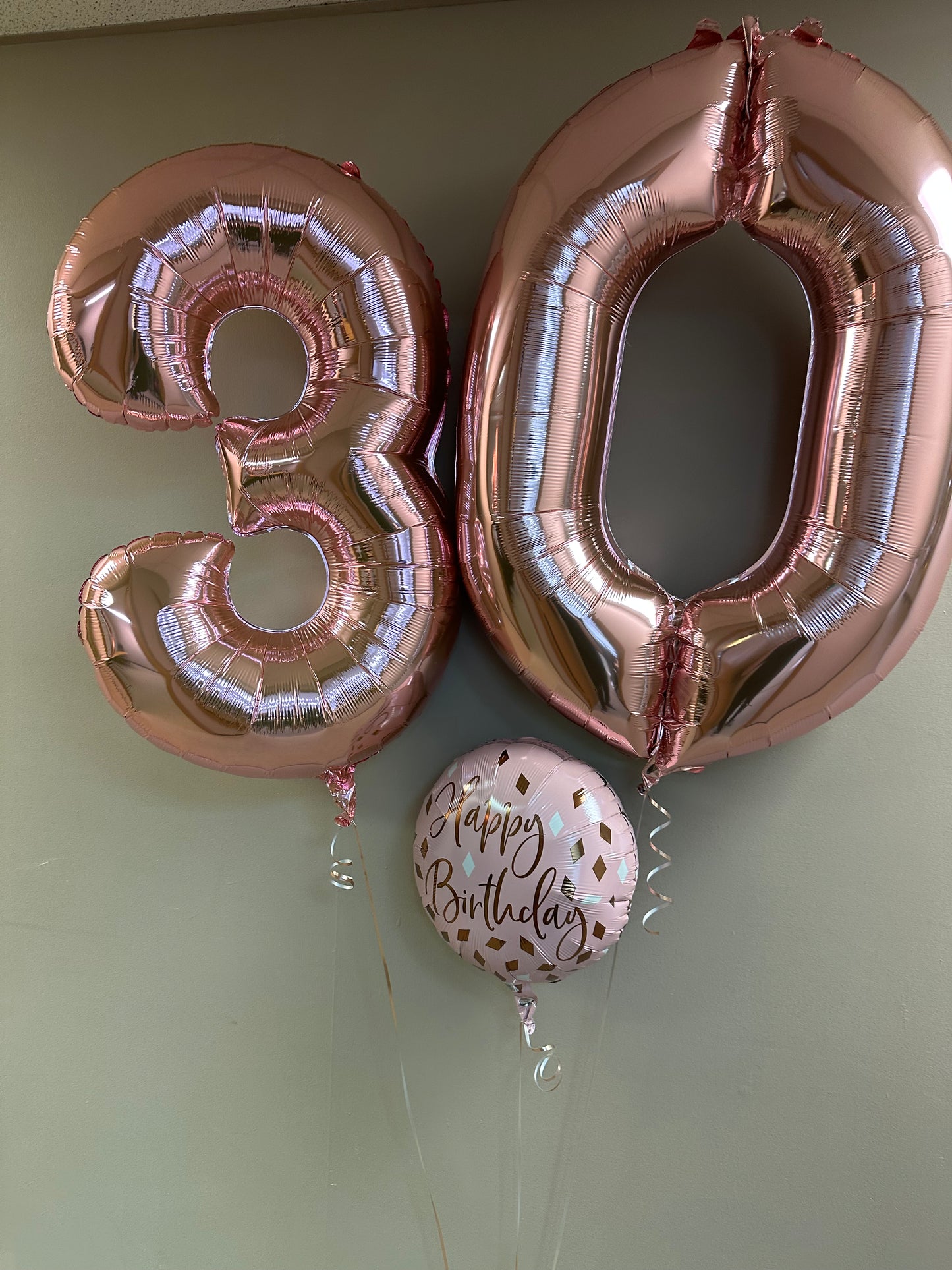 34" Large Rose Gold Numbers