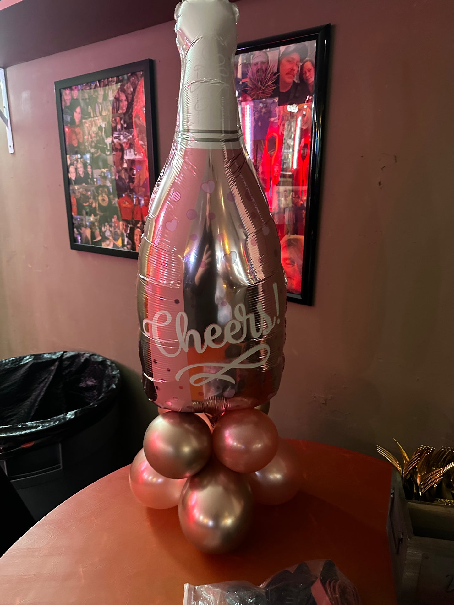 Cheers Rosé Champagne Bottle
