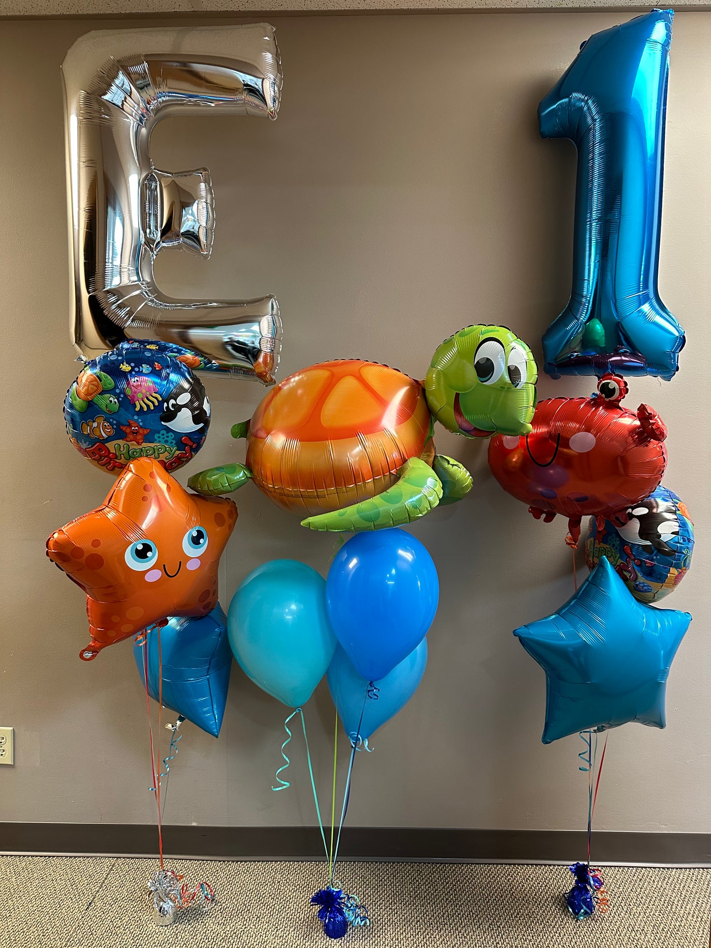 Large 34" Blue Numbers