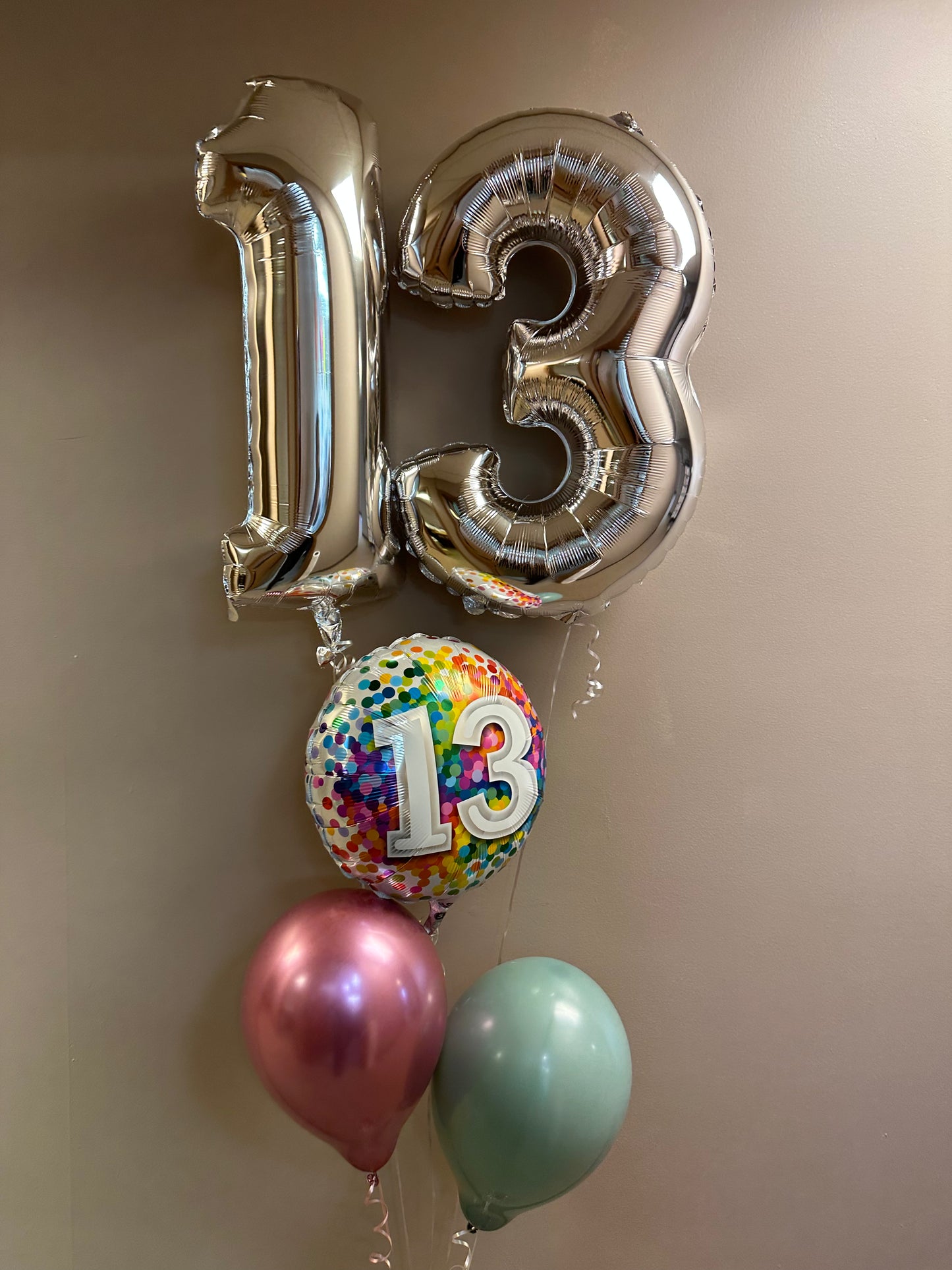 26" Midsize Silver Numbers