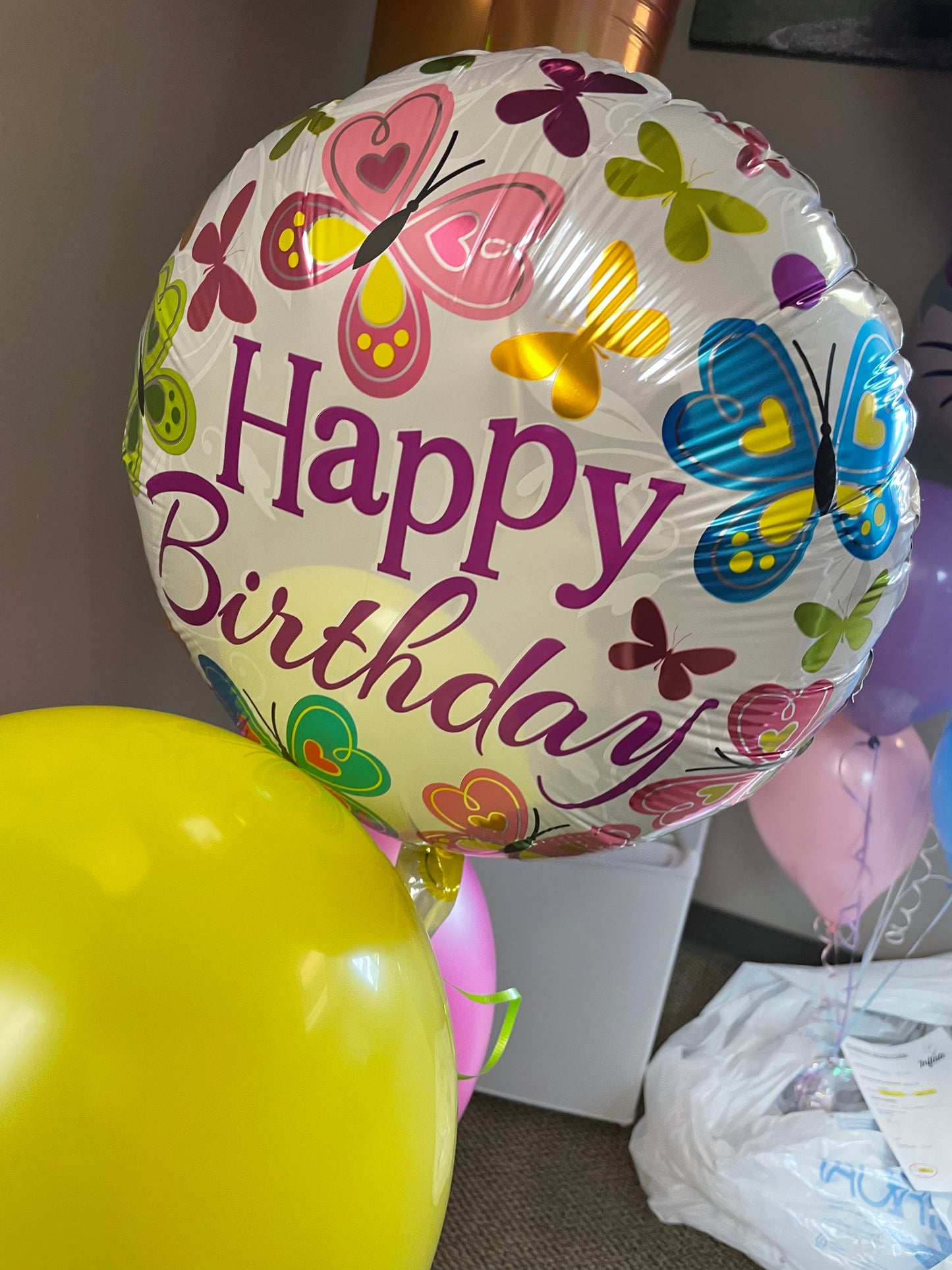 Happy Birthday - Colorful Butterflies