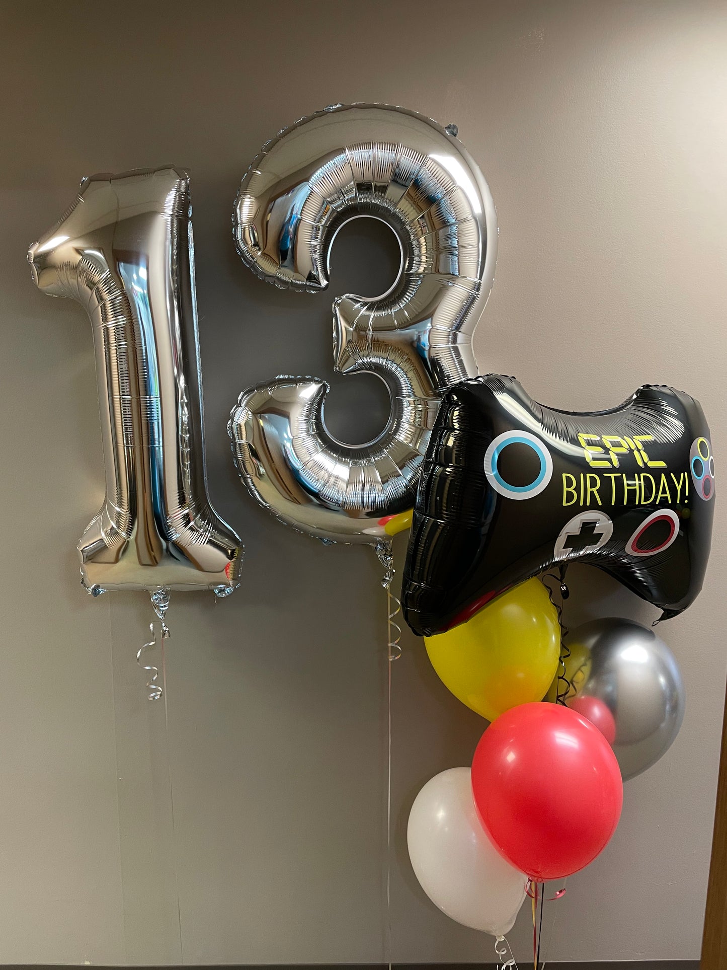 34" Large Silver Number