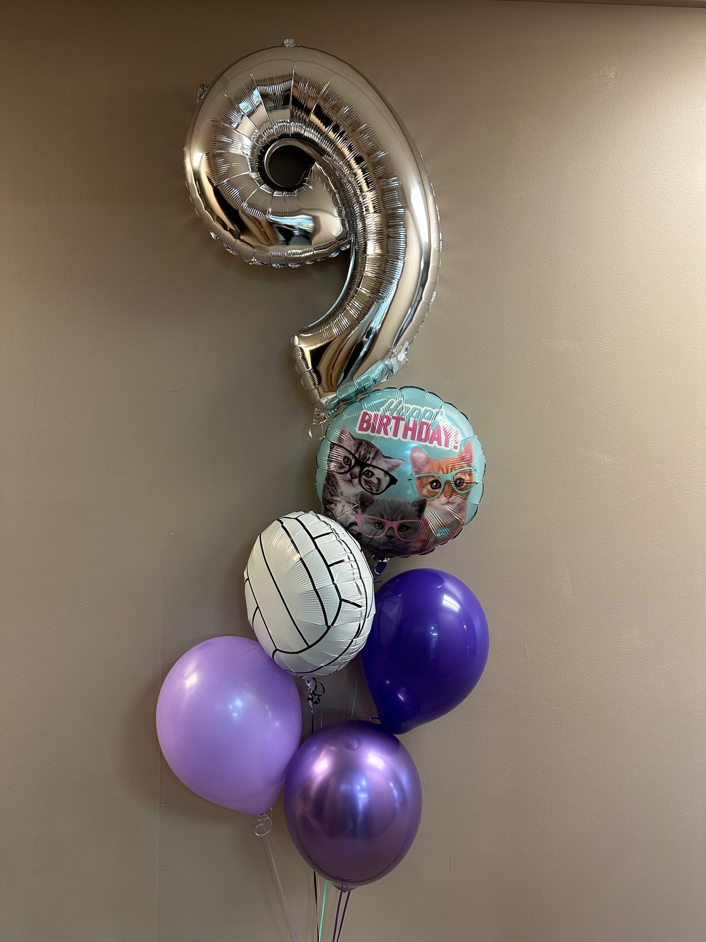 26" Midsize Silver Numbers