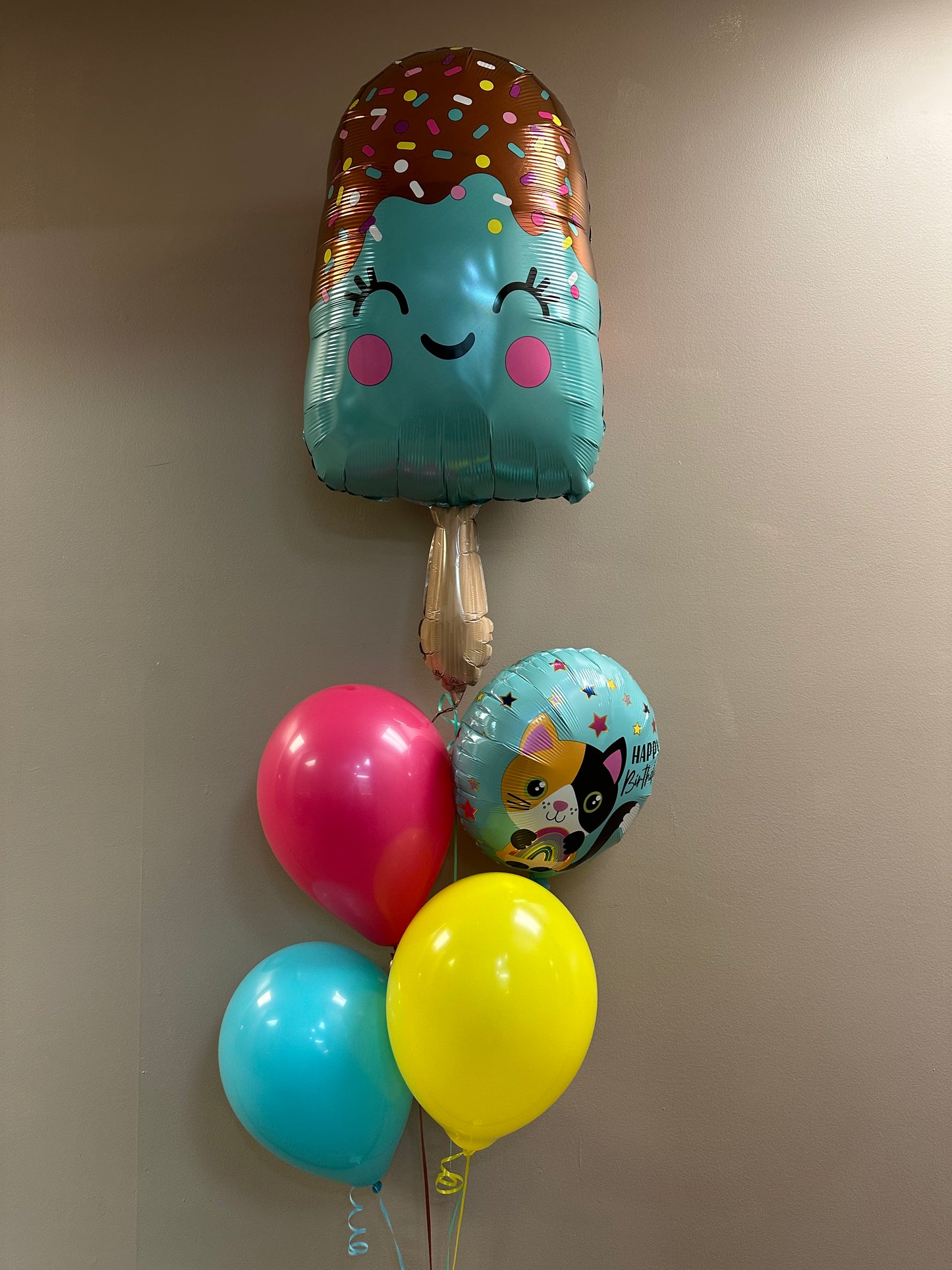 35" Smiling Ice Cream Bar SuperShape Foil Balloon