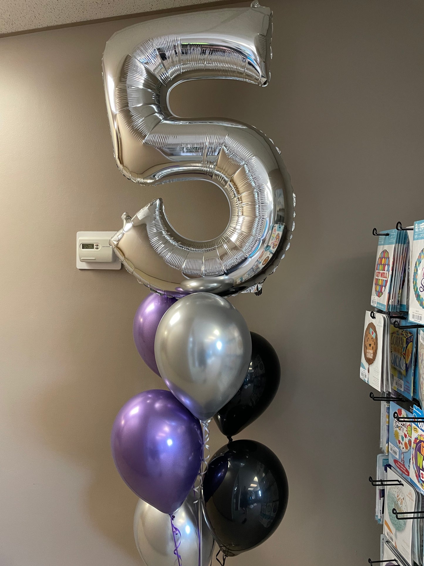 34" Large Silver Number