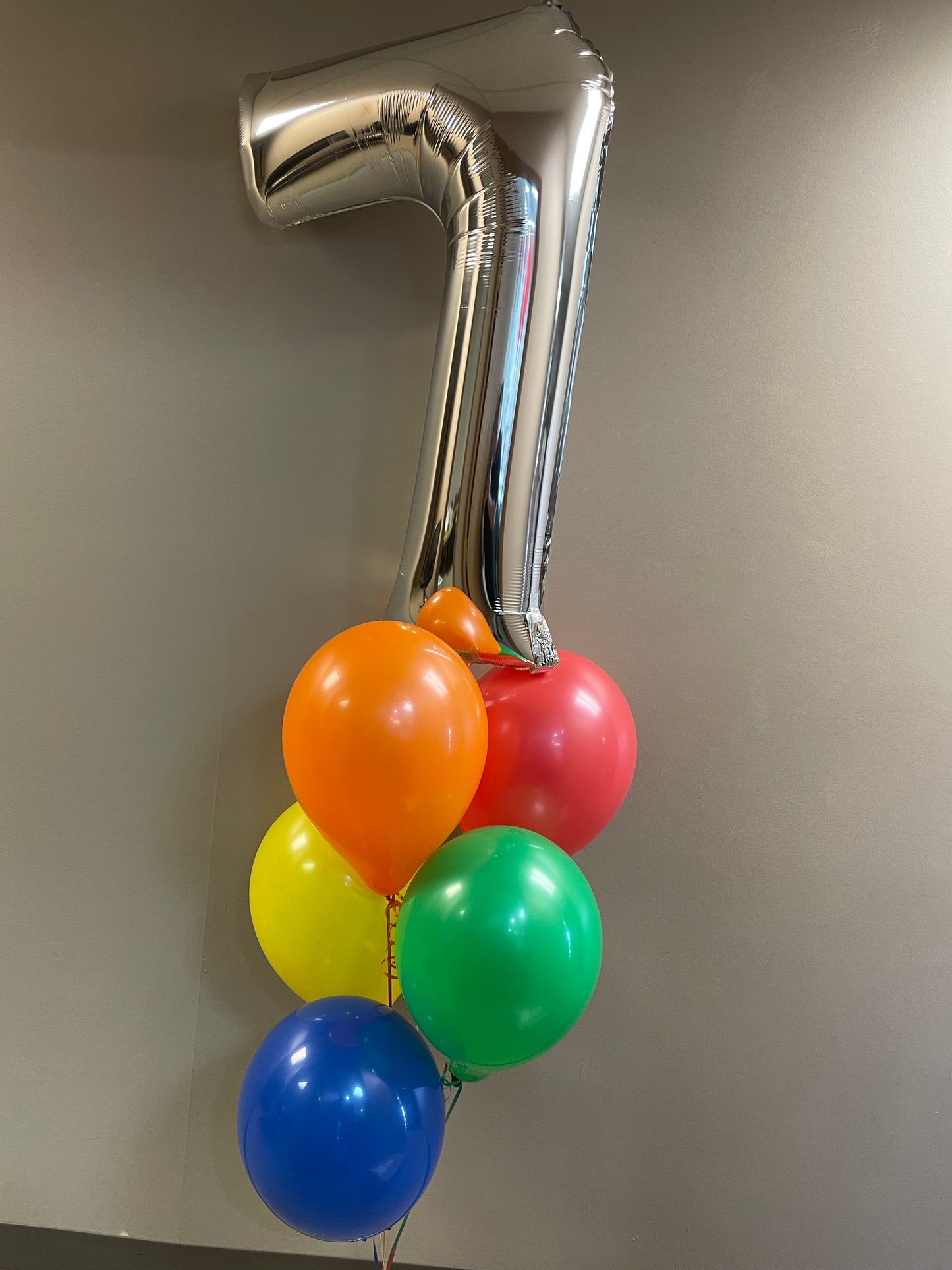 34" Large Silver Number