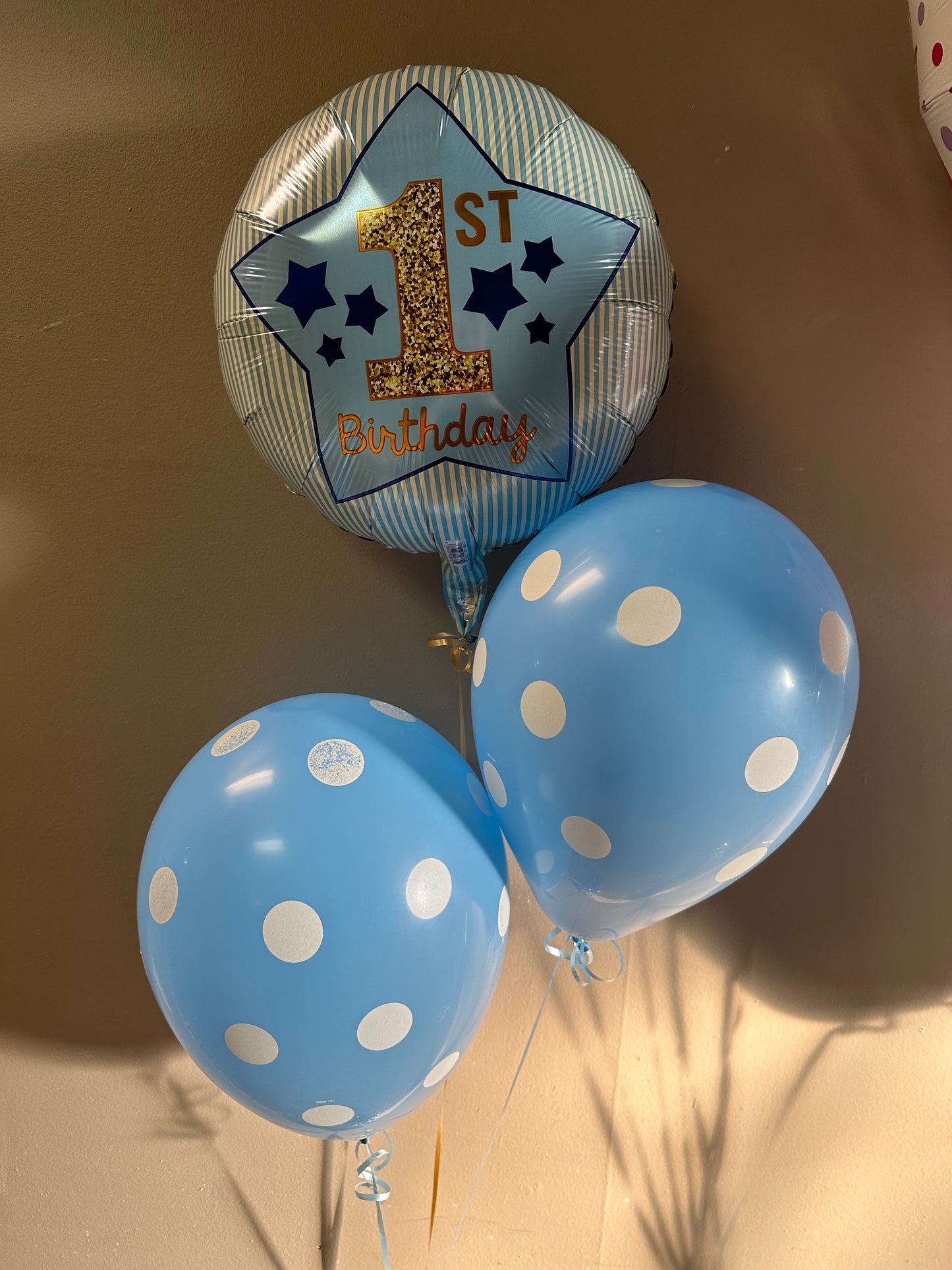 1st Birthday Blue & Gold