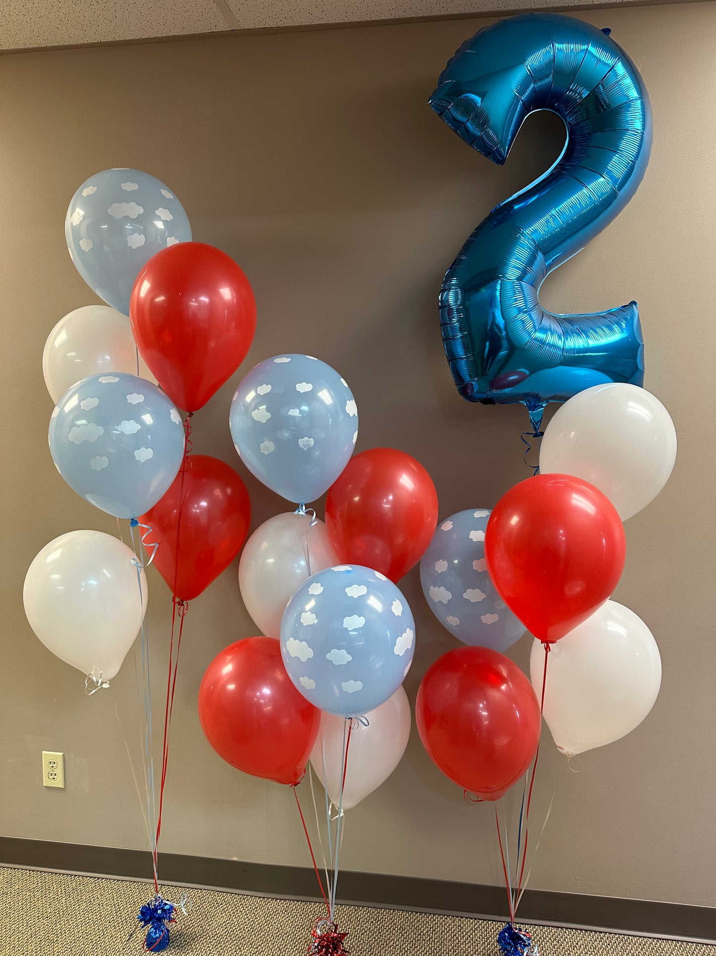 Large 34" Blue Numbers