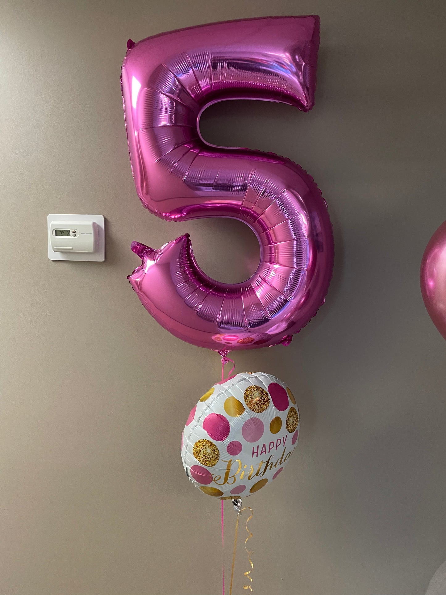 34" Large Magenta Numbers