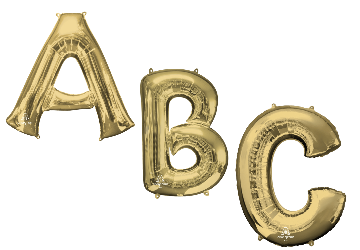 Large White Gold Letters