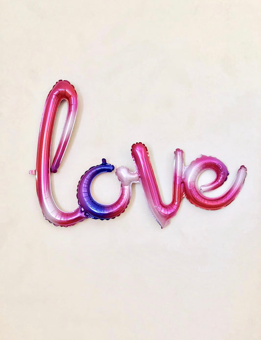 Ombre Love - Air-filled Balloon Banner Phrase
