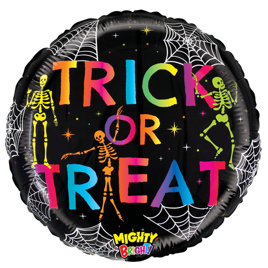 21" Mighty Trick or Treat Skeletons Balloon