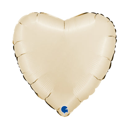 18" Cream Heart Foil