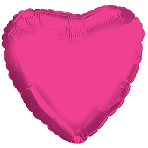 17" Hot Pink Heart Foil