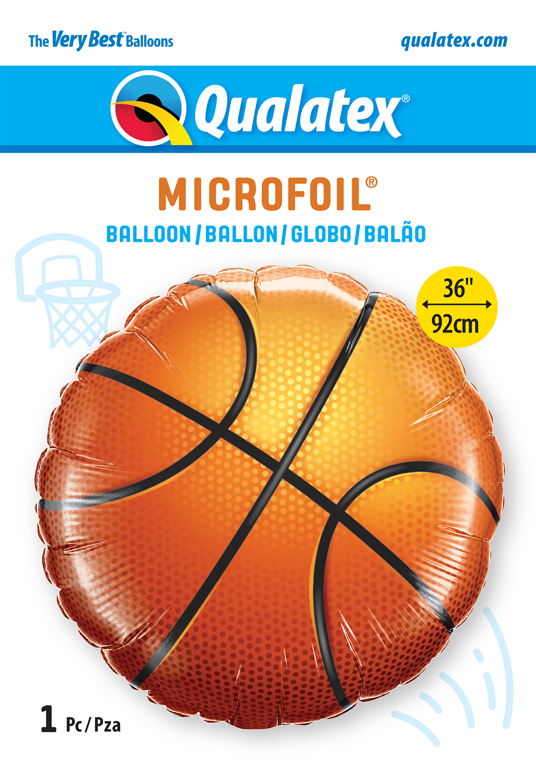 36" Basketball SuperShape Foil Balloon