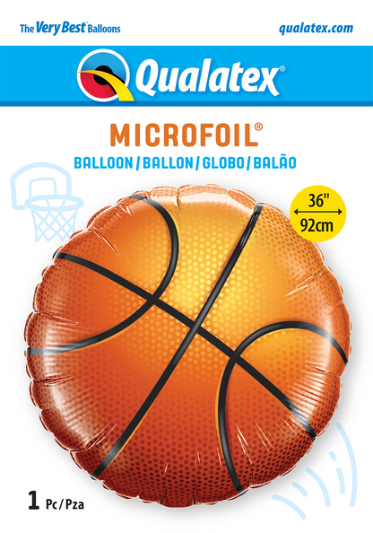 36" Basketball SuperShape Foil Balloon